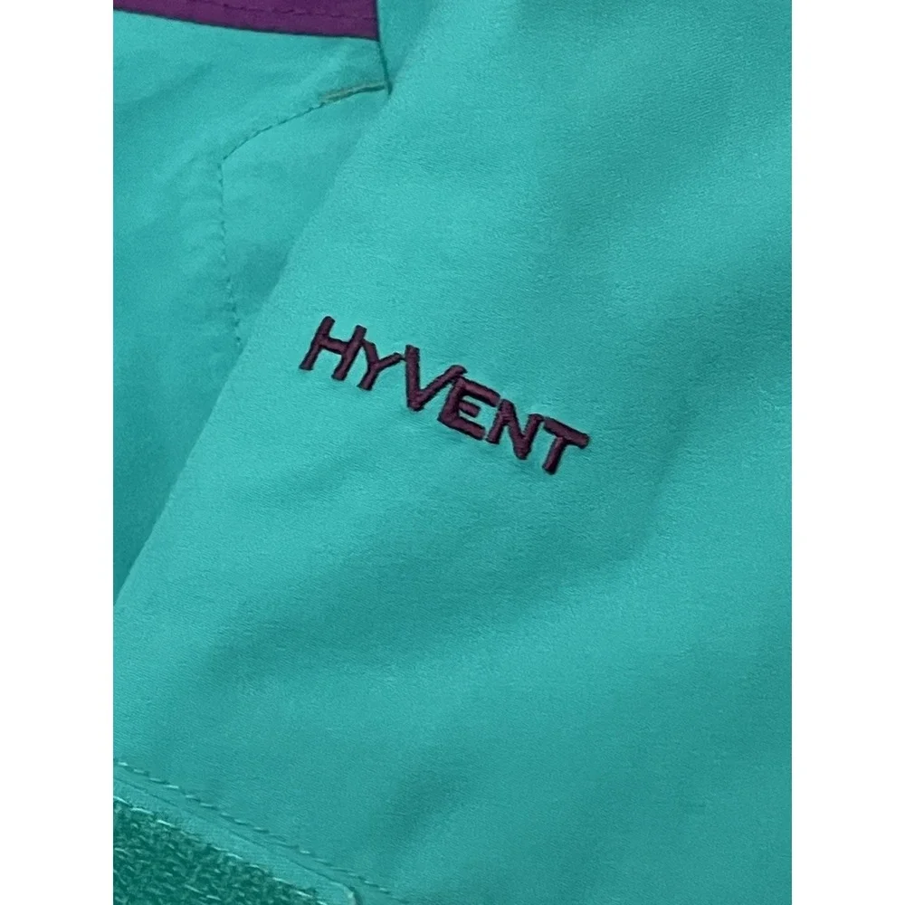 The North Face Girls Hyvent Jacket Large (14/16) Teal / Purple Waterproof Hiking